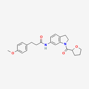 3-(4-methoxyphenyl)-N-(1-(tetrahydrofuran-2-carbonyl)indolin-6-yl)propanamide