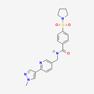 N-((6-(1-methyl-1H-pyrazol-4-yl)pyridin-3-yl)methyl)-4-(pyrrolidin-1-ylsulfonyl)benzamide