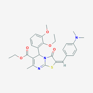 ethyl 2-[4-(dimethylamino)benzylidene]-5-(2-ethoxy-3-methoxyphenyl)-7-methyl-3-oxo-2,3-dihydro-5H-[1,3]thiazolo[3,2-a]pyrimidine-6-carboxylate