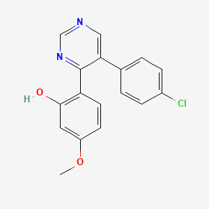 2-[5-(4-Chlorophenyl)pyrimidin-4-yl]-5-methoxyphenol