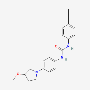 molecular formula C22H29N3O2 B2979336 1-(4-(Tert-butyl)phenyl)-3-(4-(3-methoxypyrrolidin-1-yl)phenyl)urea CAS No. 1797083-17-0