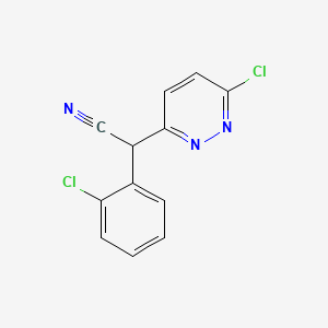 molecular formula C12H7Cl2N3 B2979337 2-(2-Chlorophenyl)-2-(6-chloropyridazin-3-yl)acetonitrile CAS No. 339008-46-7