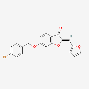 (2Z)-6-[(4-bromophenyl)methoxy]-2-(furan-2-ylmethylidene)-1-benzofuran-3-one
