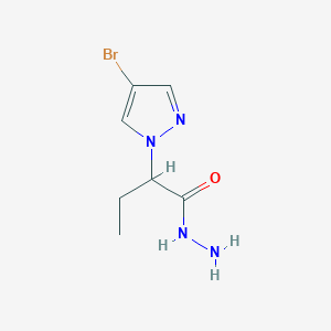 molecular formula C7H11BrN4O B2979340 2-(4-bromo-1H-pyrazol-1-yl)butanehydrazide CAS No. 1005650-48-5