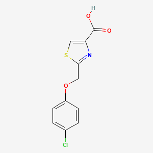 molecular formula C11H8ClNO3S B2979343 2-(4-Chlorophenoxymethyl)-1,3-thiazole-4-carboxylic acid CAS No. 949259-81-8