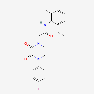 N-(2-ethyl-6-methylphenyl)-2-(4-(4-fluorophenyl)-2,3-dioxo-3,4-dihydropyrazin-1(2H)-yl)acetamide