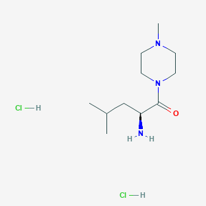 molecular formula C11H25Cl2N3O B2979356 (2S)-2-amino-4-methyl-1-(4-methylpiperazin-1-yl)pentan-1-one dihydrochloride CAS No. 1217459-50-1