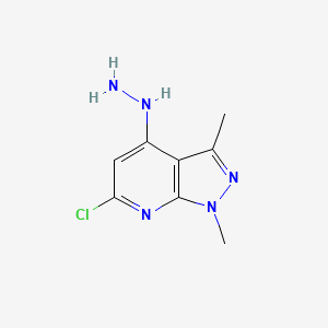 6-chloro-4-hydrazinyl-1,3-dimethyl-1H-pyrazolo[3,4-b]pyridine