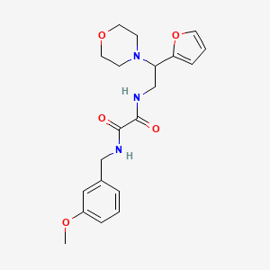 molecular formula C20H25N3O5 B2979366 N1-(2-(呋喃-2-基)-2-吗啉乙基)-N2-(3-甲氧基苄基)草酰胺 CAS No. 877631-08-8