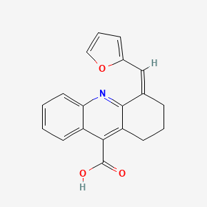 molecular formula C19H15NO3 B2979367 4-(Furan-2-ylmethylene)-1,2,3,4-tetrahydroacridine-9-carboxylic acid CAS No. 22311-71-3