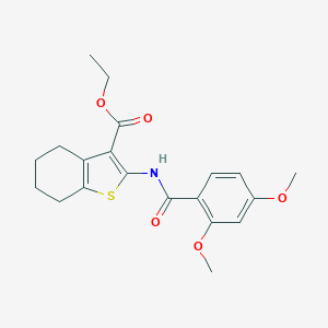 molecular formula C20H23NO5S B297937 Ethyl 2-[(2,4-dimethoxybenzoyl)amino]-4,5,6,7-tetrahydro-1-benzothiophene-3-carboxylate 