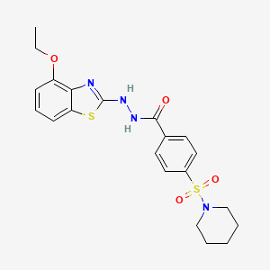 N'-(4-ethoxybenzo[d]thiazol-2-yl)-4-(piperidin-1-ylsulfonyl)benzohydrazide