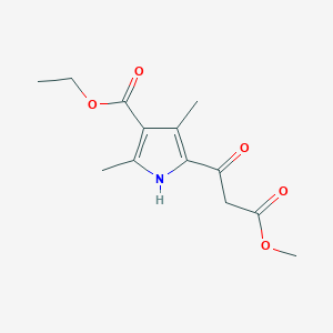molecular formula C13H17NO5 B2979376 5-(3-甲氧基-3-氧代丙酰)-2,4-二甲基-1H-吡咯-3-羧酸乙酯 CAS No. 315679-46-0