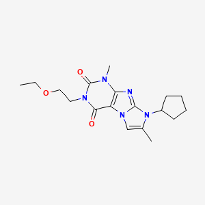 6-Cyclopentyl-2-(2-ethoxyethyl)-4,7-dimethylpurino[7,8-a]imidazole-1,3-dione