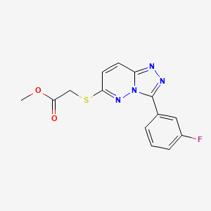 Methyl 2-((3-(3-fluorophenyl)-[1,2,4]triazolo[4,3-b]pyridazin-6-yl)thio)acetate