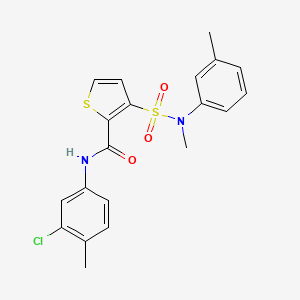 molecular formula C20H19ClN2O3S2 B2979393 N-(3-氯-4-甲基苯基)-3-[甲基(3-甲基苯基)磺酰基]噻吩-2-甲酰胺 CAS No. 1207034-66-9