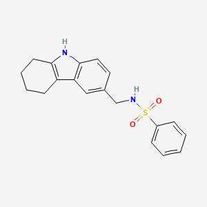 molecular formula C19H20N2O2S B2979395 N-((2,3,4,9-四氢-1H-咔唑-6-基)甲基)苯磺酰胺 CAS No. 852139-33-4