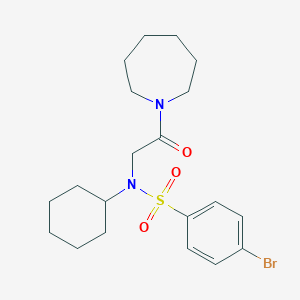 molecular formula C20H29BrN2O3S B297940 N-[2-(azepan-1-yl)-2-oxoethyl]-4-bromo-N-cyclohexylbenzenesulfonamide 