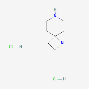 molecular formula C8H18Cl2N2 B2979400 1-Methyl-1,7-diazaspiro[3.5]nonane dihydrochloride CAS No. 1258073-94-7