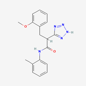 molecular formula C18H19N5O2 B2979402 3-(2-methoxyphenyl)-N-(2-methylphenyl)-2-(2H-tetrazol-5-yl)propanamide CAS No. 483993-62-0