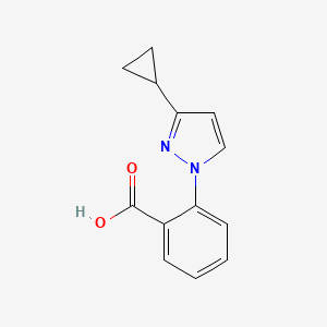 molecular formula C13H12N2O2 B2979406 2-(3-cyclopropyl-1H-pyrazol-1-yl)benzoic acid CAS No. 1285666-91-2