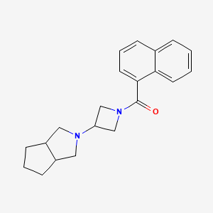 molecular formula C21H24N2O B2979417 [3-(3,3a,4,5,6,6a-Hexahydro-1H-cyclopenta[c]pyrrol-2-yl)azetidin-1-yl]-naphthalen-1-ylmethanone CAS No. 2415525-35-6