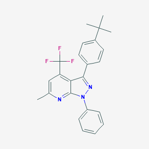 molecular formula C24H22F3N3 B297942 3-(4-tert-butylphenyl)-6-methyl-1-phenyl-4-(trifluoromethyl)-1H-pyrazolo[3,4-b]pyridine 