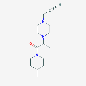 1-(4-Methylpiperidin-1-yl)-2-(4-prop-2-ynylpiperazin-1-yl)propan-1-one