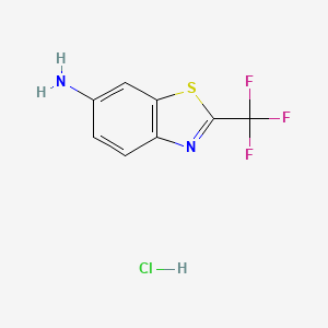 molecular formula C8H6ClF3N2S B2979423 2-(Trifluoromethyl)-1,3-benzothiazol-6-amine;hydrochloride CAS No. 2580234-87-1