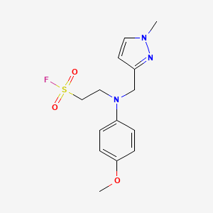 2-[4-Methoxy-N-[(1-methylpyrazol-3-yl)methyl]anilino]ethanesulfonyl fluoride
