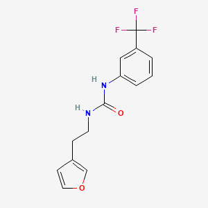 molecular formula C14H13F3N2O2 B2979432 1-(2-(呋喃-3-基)乙基)-3-(3-(三氟甲基)苯基)脲 CAS No. 1428360-08-0