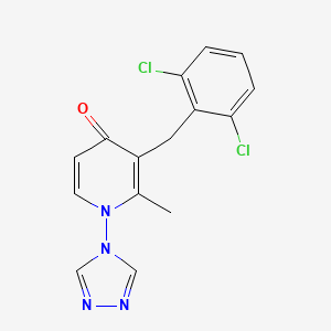 molecular formula C15H12Cl2N4O B2979438 3-(2,6-二氯苄基)-2-甲基-1-(4H-1,2,4-三唑-4-基)-4(1H)-吡啶酮 CAS No. 923200-01-5