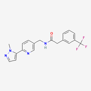 N-((6-(1-methyl-1H-pyrazol-5-yl)pyridin-3-yl)methyl)-2-(3-(trifluoromethyl)phenyl)acetamide