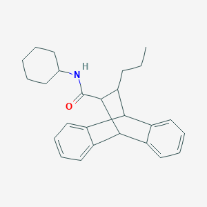 molecular formula C26H31NO B297945 N-cyclohexyl-16-propyltetracyclo[6.6.2.02,7.09,14]hexadeca-2,4,6,9,11,13-hexaene-15-carboxamide 