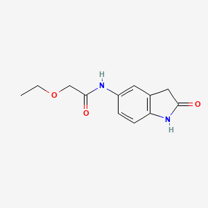 molecular formula C12H14N2O3 B2979451 2-ethoxy-N-(2-oxoindolin-5-yl)acetamide CAS No. 921838-82-6