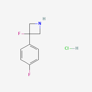 3-Fluoro-3-(4-fluorophenyl)azetidine;hydrochloride