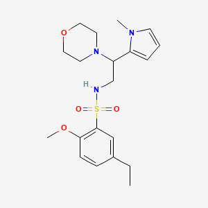 molecular formula C20H29N3O4S B2979455 5-ethyl-2-methoxy-N-(2-(1-methyl-1H-pyrrol-2-yl)-2-morpholinoethyl)benzenesulfonamide CAS No. 1049370-70-8