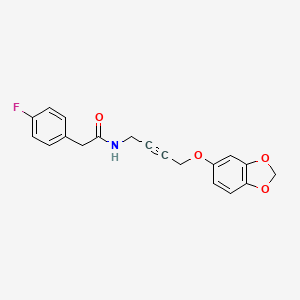 N-(4-(benzo[d][1,3]dioxol-5-yloxy)but-2-yn-1-yl)-2-(4-fluorophenyl)acetamide