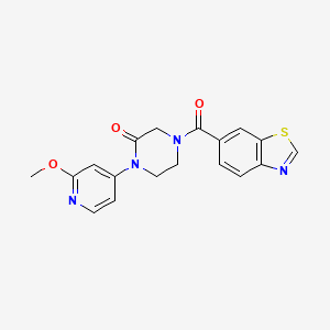 4-(1,3-Benzothiazole-6-carbonyl)-1-(2-methoxypyridin-4-yl)piperazin-2-one