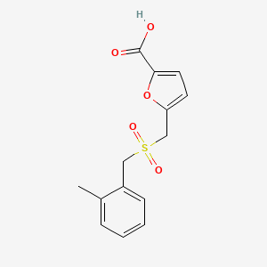 5-{[(2-Methylbenzyl)sulfonyl]methyl}-2-furoic acid