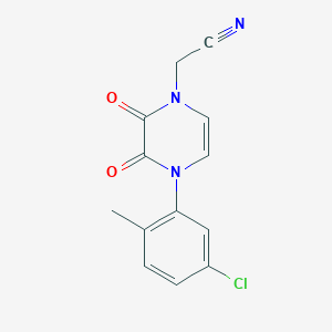 2-[4-(5-Chloro-2-methylphenyl)-2,3-dioxopyrazin-1-yl]acetonitrile