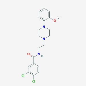 molecular formula C20H23Cl2N3O2 B2979477 3,4-dichloro-N-(2-(4-(2-methoxyphenyl)piperazin-1-yl)ethyl)benzamide CAS No. 1049469-21-7