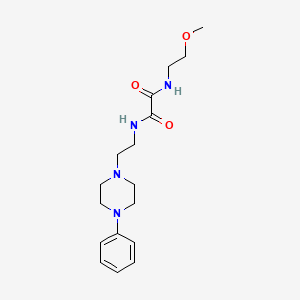 molecular formula C17H26N4O3 B2979479 N1-(2-methoxyethyl)-N2-(2-(4-phenylpiperazin-1-yl)ethyl)oxalamide CAS No. 1049468-84-9