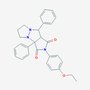 molecular formula C28H27N3O3 B297948 2-(4-Ethoxyphenyl)-3a,9-diphenylperhydro-pyrazolo[1,2-a]pyrrolo[3,4-c]pyrazole-1,3-dione 