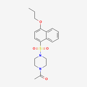 1-Acetyl-4-[(4-propoxynaphthyl)sulfonyl]piperazine