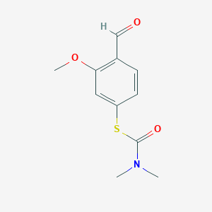 molecular formula C11H13NO3S B2979489 S-(4-甲酰-3-甲氧基苯基) N,N-二甲基氨基甲酸酯 CAS No. 1356543-45-7