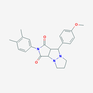molecular formula C23H25N3O3 B297949 2-(3,4-dimethylphenyl)-9-(4-methoxyphenyl)tetrahydro-5H-pyrazolo[1,2-a]pyrrolo[3,4-c]pyrazole-1,3(2H,3aH)-dione 