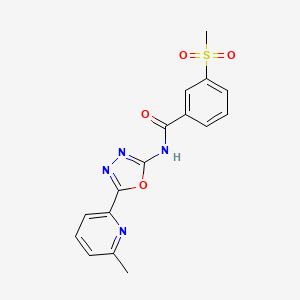 N-(5-(6-methylpyridin-2-yl)-1,3,4-oxadiazol-2-yl)-3-(methylsulfonyl)benzamide