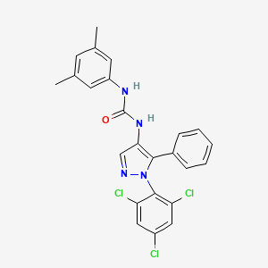N-(3,5-dimethylphenyl)-N'-[5-phenyl-1-(2,4,6-trichlorophenyl)-1H-pyrazol-4-yl]urea