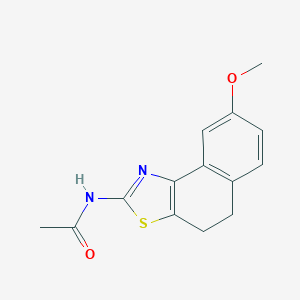 molecular formula C14H14N2O2S B297950 N-(8-methoxy-4,5-dihydrobenzo[e][1,3]benzothiazol-2-yl)acetamide 